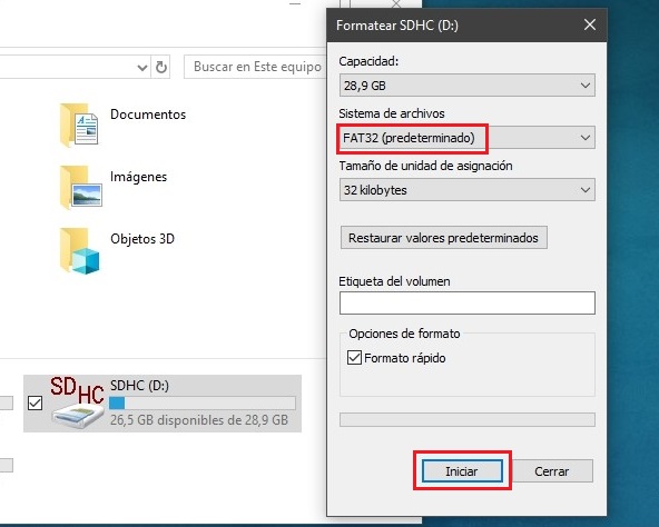 Tarjeta SD