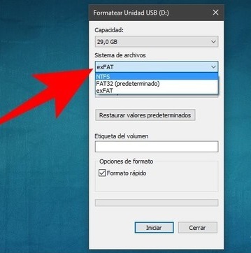 Reparar pendrive