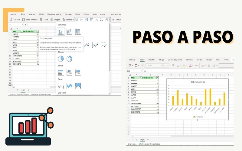 Paso a paso en excel