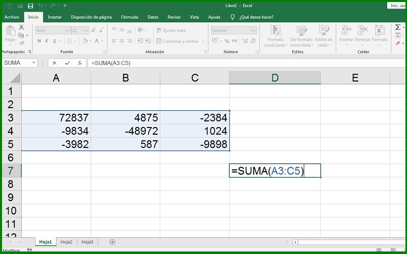 hacer una resta en Excel